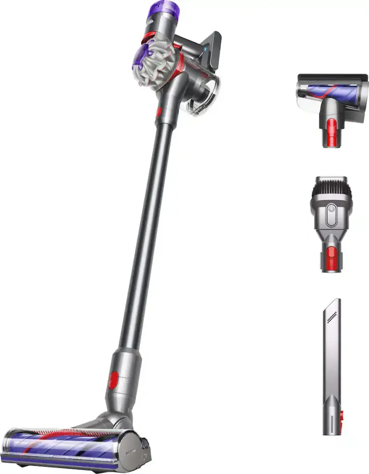 Dyson V8 Cordless Vacuum with 6 Accessories – Silver/Nickel