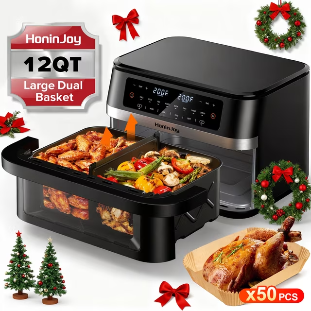 HoninJoy 12-Qt Dual Basket Air Fryer