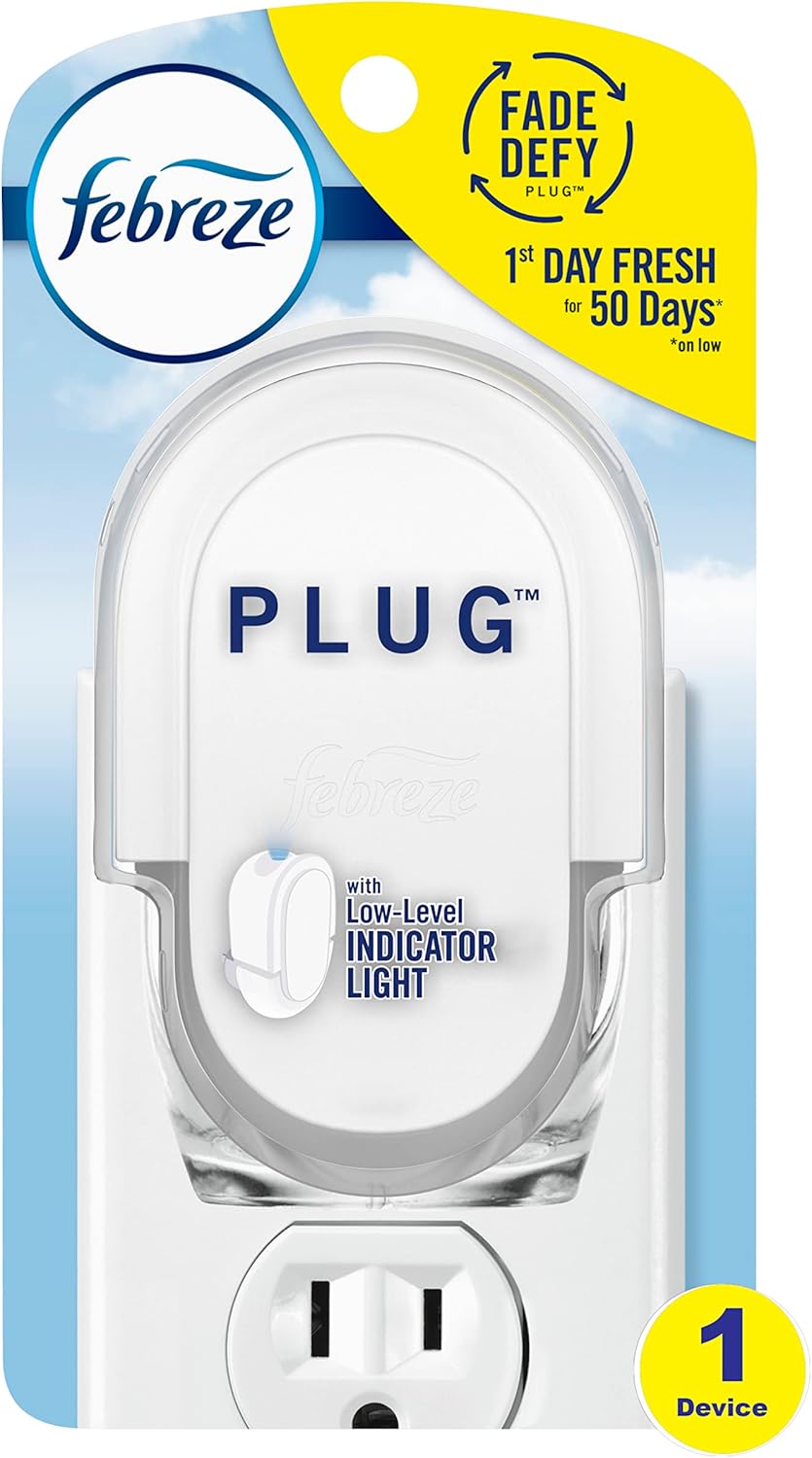 Febreze Plug In Air Freshener Odor-Fighting Scented Oil Warmer Device