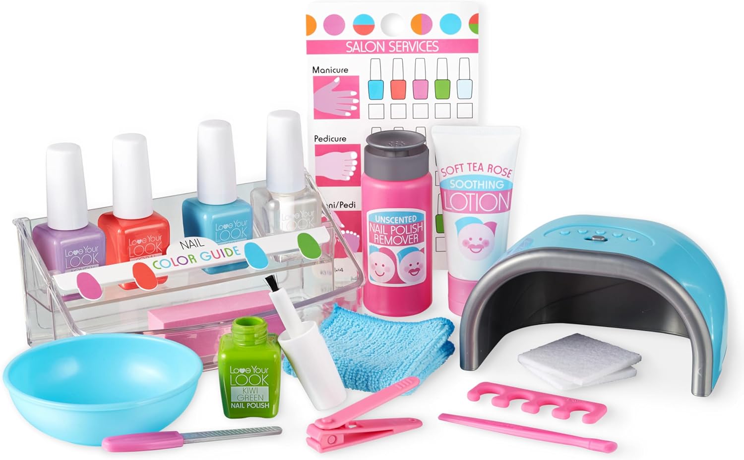 Melissa & Doug Love Your Look Pretend Nail Care Play Set – 20-Piece Kids Nail Salon Toy