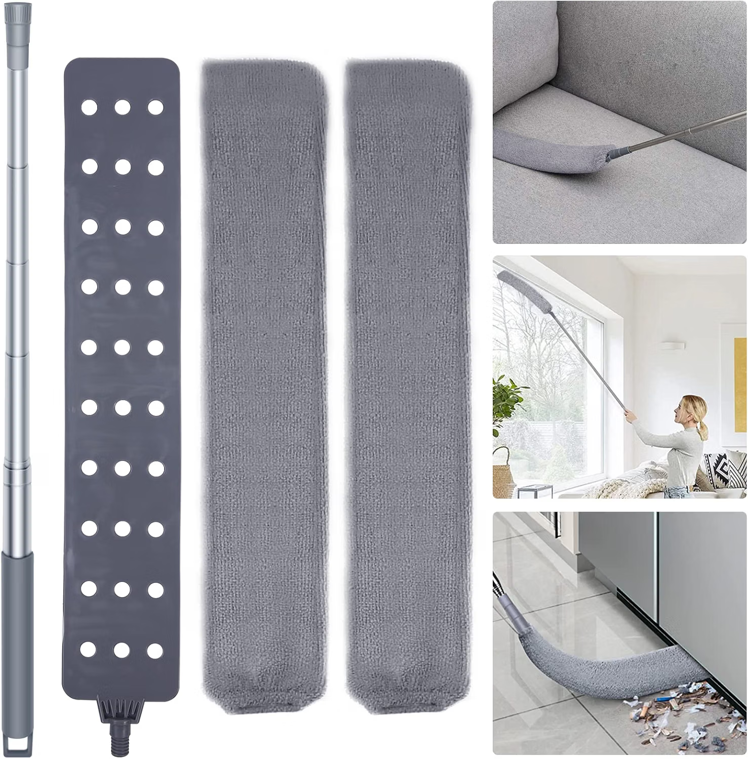 AURUZA Retractable Gap Dust Cleaner with Long Handle